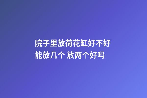 院子里放荷花缸好不好 能放几个 放两个好吗